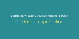 Возможности работы с динамическими ролями в PT Docs on bpm’online