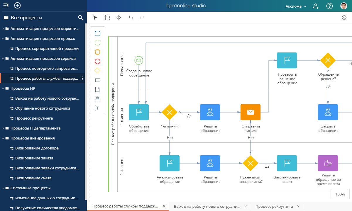 Нарисовать bpmn диаграмму онлайн